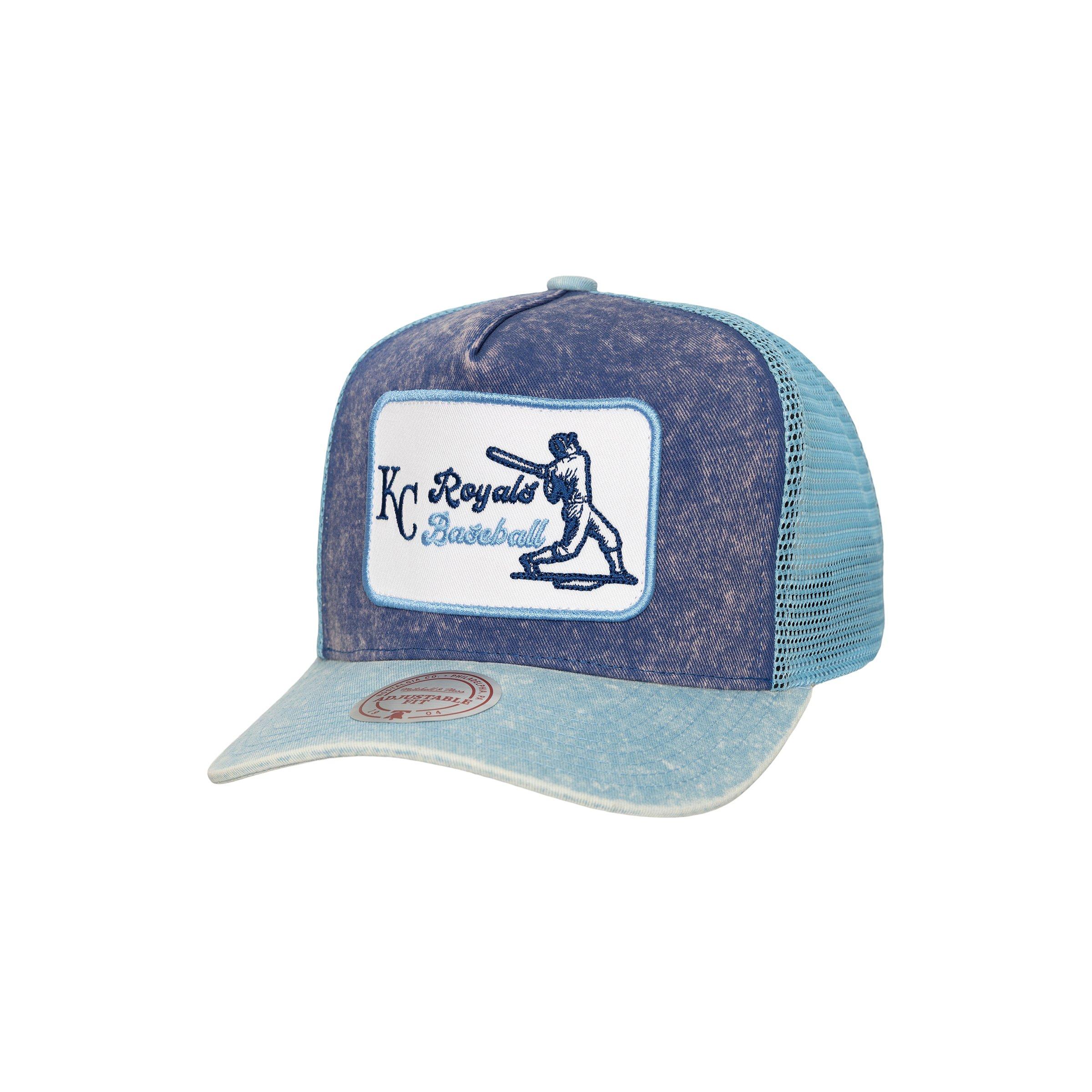 Mitchell & Ness Kansas City Royals Hometown Trucker Snapback Hat - Blue - BLUE